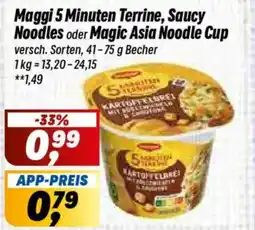Simmel Maggi 5 Minuten Terrine, Saucy Noodles oder Magic Asia Noodle Cup Angebot