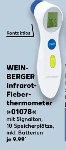 Kaufland WEINBERGER Infrarot- Fieberthermometer 01078 Angebot