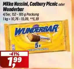 Simmel Milka Nussini, Cadbury Picnic oder Wunderbar Angebot