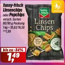 Simmel funny-frisch Linsenchips oder Popchips Angebot