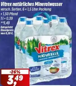 Simmel Vitrex natürliches Mineralwasser Angebot