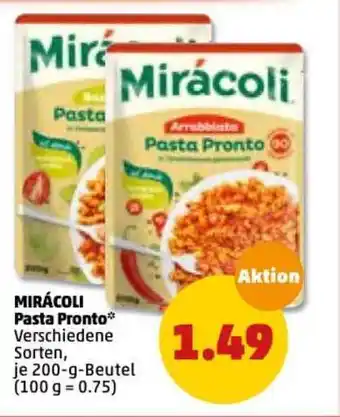 PENNY Mirácoli Pasta Pronto 200g Beutel Angebot