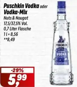 Simmel Puschkin Vodka oder Vodka-Mix Nuts & Nougat Angebot