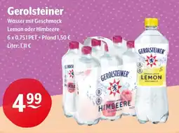 Getränke Hoffmann Gerolsteiner Wasser mit Geschmack Lemon oder Himbeere Angebot