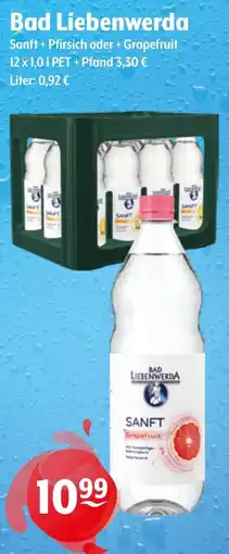 Getränke Hoffmann Bad Liebenwerda Sanft + Pfirsich oder + Grapefruit Angebot