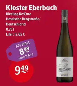 Getränke Hoffmann Kloster Eberbach Riesling Re:Care Angebot