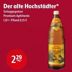 Getränke Hoffmann Der alte Hochstädter Schoppepetzer Premium Apfelwein Angebot