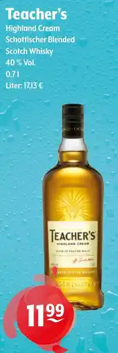 Getränke Hoffmann Teacher's Highland Cream Schottischer Blended Scotch Whisky Angebot