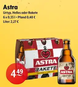Getränke Hoffmann Astra Urtyp, Helles oder Rakete Angebot