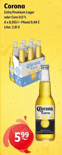 Getränke Hoffmann Corona Extra Premium Lager oder Cero 0,0% Angebot