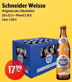 Getränke Hoffmann Schneider Weisse Original oder Alkoholfrei Angebot