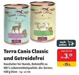 Das Futterhaus Terra Canis Classic und Getreidefrei Nassfutter für Hunde Angebot