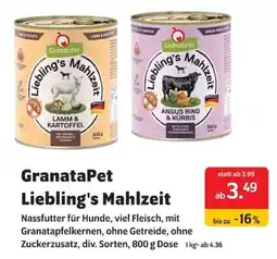 Das Futterhaus GranataPet Liebling's Mahlzeit Nassfutter für Hunde Angebot