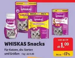 Das Futterhaus WHISKAS Snacks Angebot