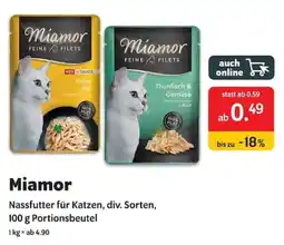 Das Futterhaus Miamor Nassfutter für Katzen Angebot