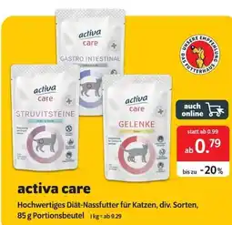 Das Futterhaus activa care Angebot