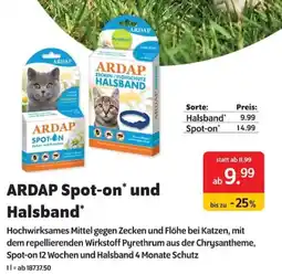 Das Futterhaus ARDAP Spot-on und Halsband Angebot