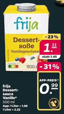NETTO frija Dessertsauce Vanille Angebot