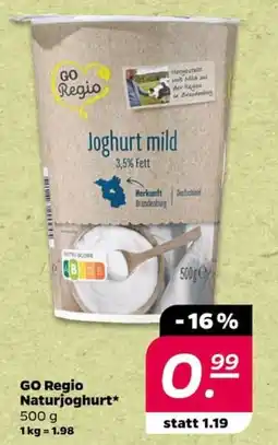 NETTO GO Regio Naturjoghurt Angebot