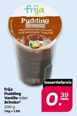 NETTO frija Pudding Vanille oder Schoko Angebot
