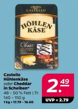 NETTO Castello Höhlenkäse oder Cheddar in Scheiben Angebot