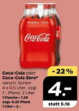 NETTO Coca-Cola oder Coca-Cola Zero Angebot