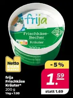 NETTO frija Frischkäse Kräuter Angebot