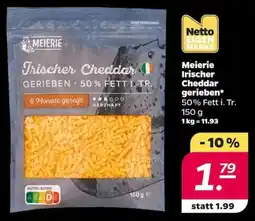 NETTO Meierie Irischer Cheddar gerieben Angebot
