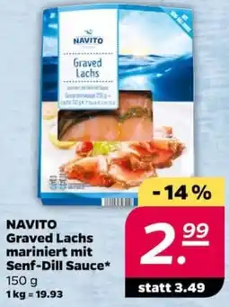 NETTO NAVITO Graved Lachs mariniert mit Senf-Dill Sauce Angebot