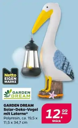 NETTO GARDEN DREAM Solar-Deko-Vogel mit Laterne Angebot