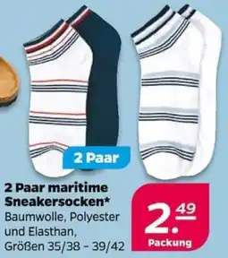 NETTO 2 Paar maritime Sneakersocken Angebot