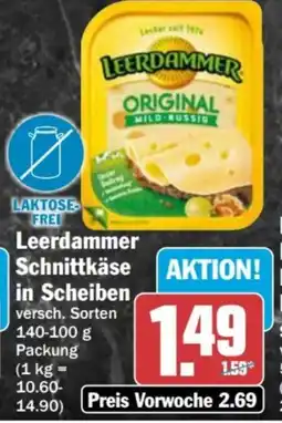AEZ Leerdammer Schnittkäse in Scheiben Angebot