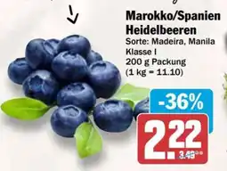 AEZ Marokko/Spanien Heidelbeeren Angebot