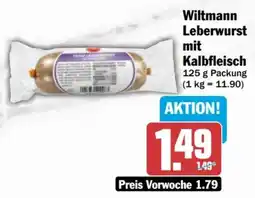 AEZ Wiltmann Leberwurst mit Kalbfleisch Angebot