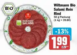 AEZ Wiltmann Bio Salami Rein Rind Angebot