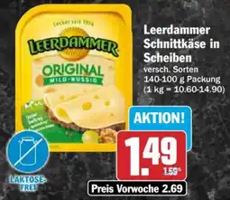 AEZ Leerdammer Schnittkäse in Scheiben Angebot