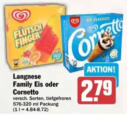 AEZ Langnese Family Eis oder Cornetto Angebot
