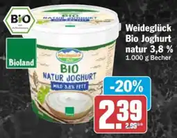 AEZ Weideglück Bio Joghurt natur 3,8 % Angebot