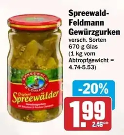 AEZ Spreewald Feldmann Gewürzgurken Angebot