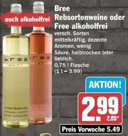 AEZ Bree Rebsortenweine oder Free alkoholfrei Angebot