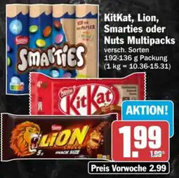 AEZ KitKat, Lion, Smarties oder Nuts Multipacks Angebot
