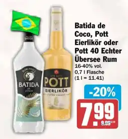 AEZ Batida de Coco, Pott Eierlikör oder Pott 40 Echter Übersee Rum Angebot