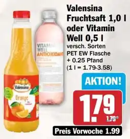 AEZ Valensina Fruchtsaft 1,0 l oder Vitamin Well 0,5 l Angebot