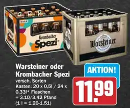 AEZ Warsteiner oder Krombacher Spezi Angebot