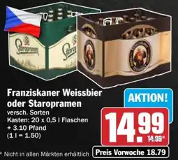 AEZ Franziskaner Weissbier oder Staropramen Angebot