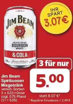 Famila Nord West Jim Beam Spirituosen Mixgetränk Angebot