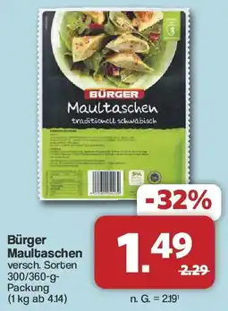 Famila Nord West Bürger maultaschen Angebot
