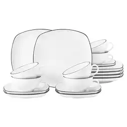 Netto Marken-Discount Seltmann Weiden Teeservice Lido Black Line 18er Set Angebot