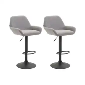 Netto Marken-Discount CLP 2er Set Barhocker Braga Mit Stoffbezug I 2 x Barstuhl Mit Lehne Und Fußstütze Angebot