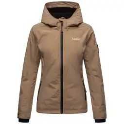 Netto Marken-Discount MARIKOO Damen Sportliche Outdoorjacke Übergangs Regenjacke mit Kapuze Brombeere Angebot